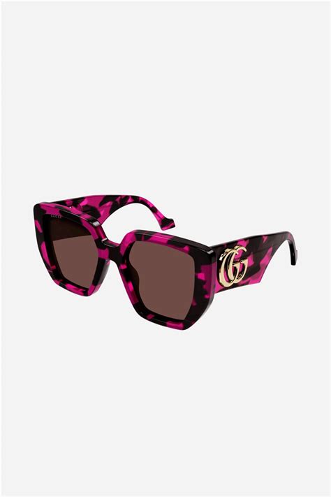 gucci oversized pink sunglasses|gucci oversize rectangular sunglasses.